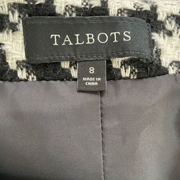 Talbots Jewel Neck Blazer Houndstooth 8 - Picture 7 of 7